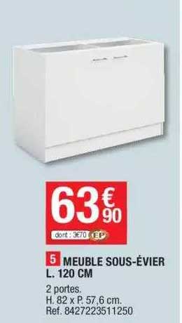 meuble sous-évier l. 120 cm