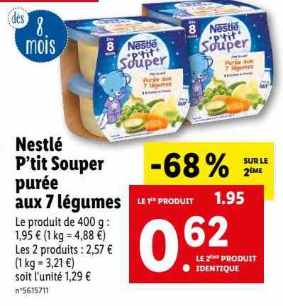 nestlé p'tit souper purée aux 7 légumes