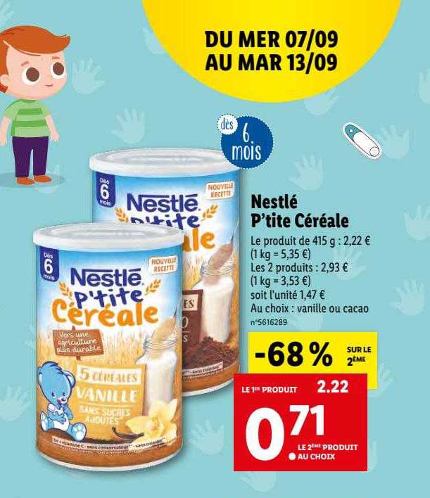 nestlé p'tite céréale