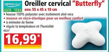 ortho-vital oreiller cervical butterfly