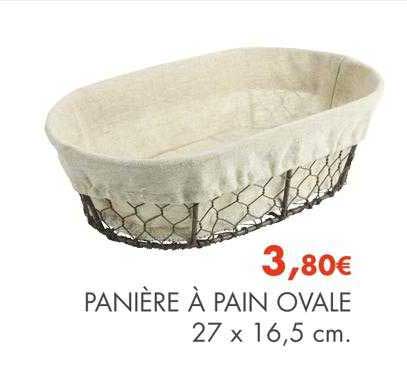 panière à pain oval 27 x 16,5 cm