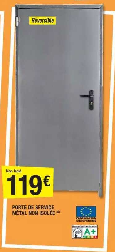 porte de service métal non isolée