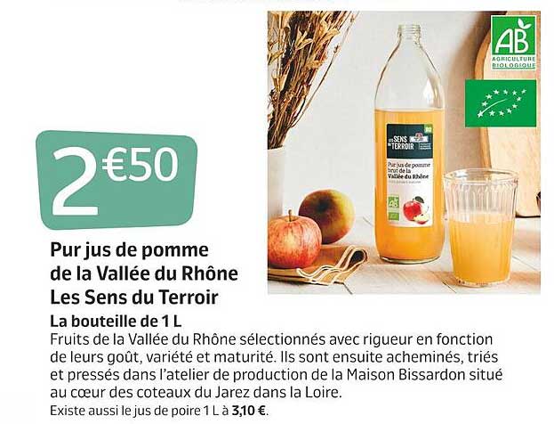pur jus de pomme de la vallée du rhône les sens du terroir