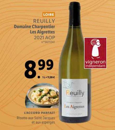 reuilly domaine charpentier les aigrettes 2021 aop