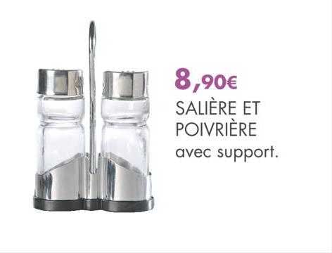 salière et poivrière avec support