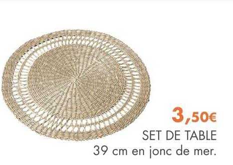Set De Table 39 Cm En Jonc De Mer