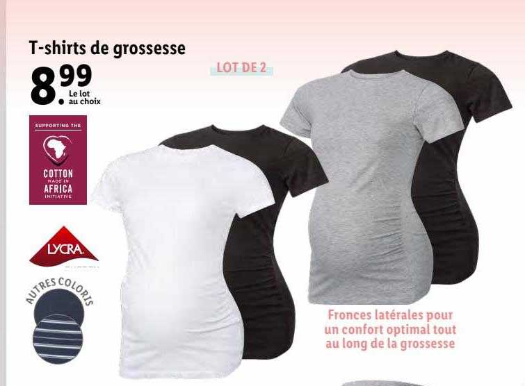 t-shirts de grossesse lycra