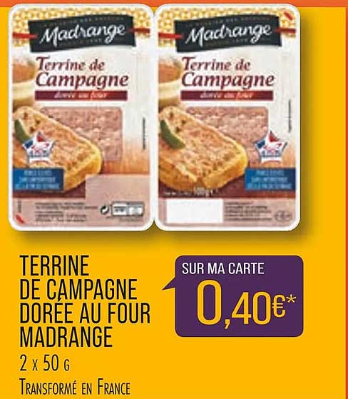 terrine de campagne dorée au  four madrange