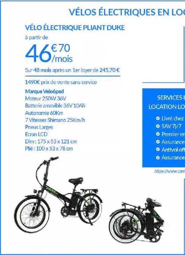 vélo électrique pliant duke