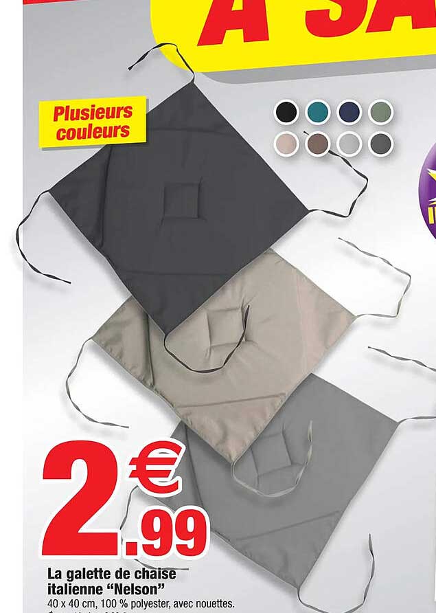 la galette de chaise italienne "nelson"
