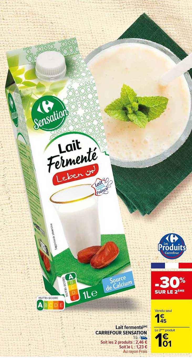 Lait Fermenté Carrefour Sensation