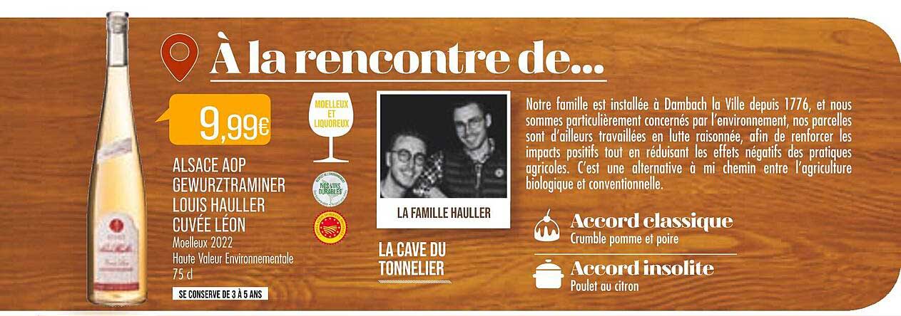 alsace aop gewurztraminer louis hauller cuvée léon