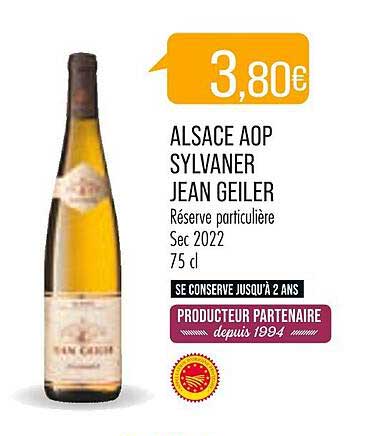 alsace aop sylvaner jean geiler 2022