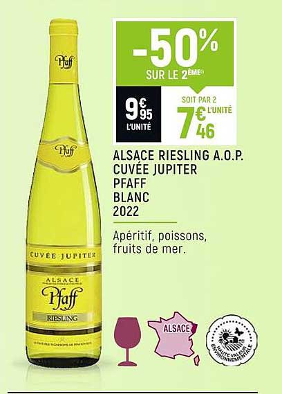 alsace riesling a.o.p. cuvée jupiter pfaff blanc 2022
