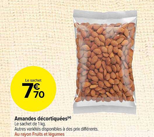 Amandes Décortiquées