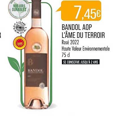 Bandol Aop L'âme Du Terroir Rosé 2022
