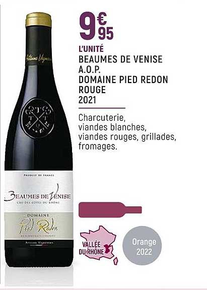 beaumes de venise a.o.p. domaine pied redon rouge 2021