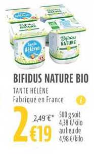 bifidus nature bio tante hélène