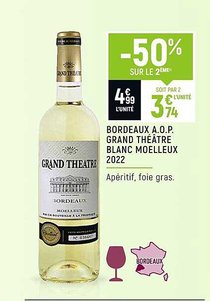 bordeaux a.o.p. grand théâtre blanc moelleux 2022