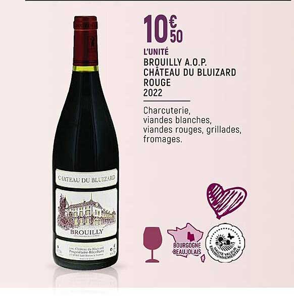brouilly a.o.p. château du bluizard rouge 2022