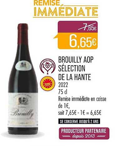 Brouilly Aop Sélection De La Hante 2022