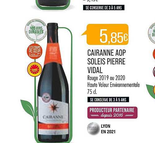 Cairanne Aop Soleis Pierre Vidal Rouge 2019 Ou 2020