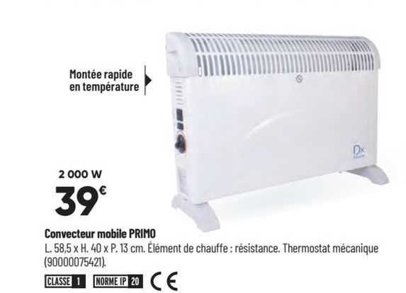 Convecteur Mobile Primo