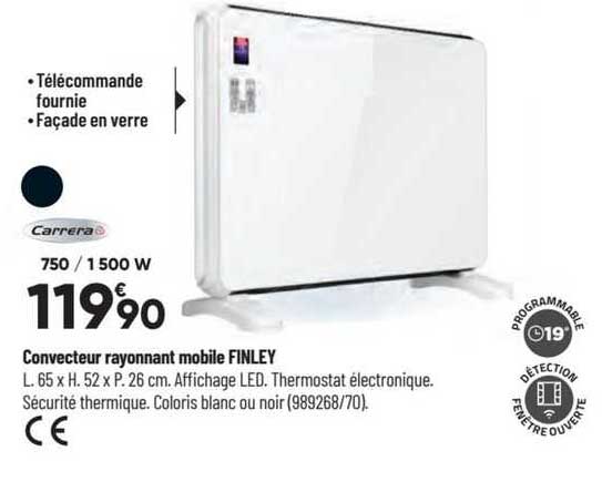 Convecteur Rayonnant Mobile Finley
