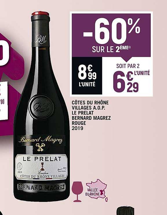 côtes du rhône villages a.o.p. le prelat bernard magrez rouge 2019