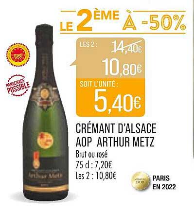 crémant d'alsace aop arthur metz