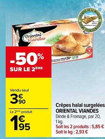 Crêpes Halal Surgelées Oriental Viandes