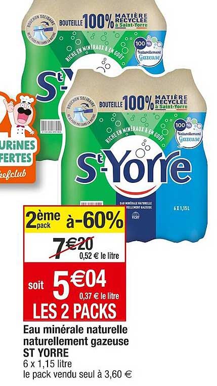 eau minérale naturelle naturellement gazeuse st yorre