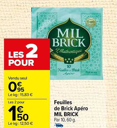 feuilles de brick apéro mil brick