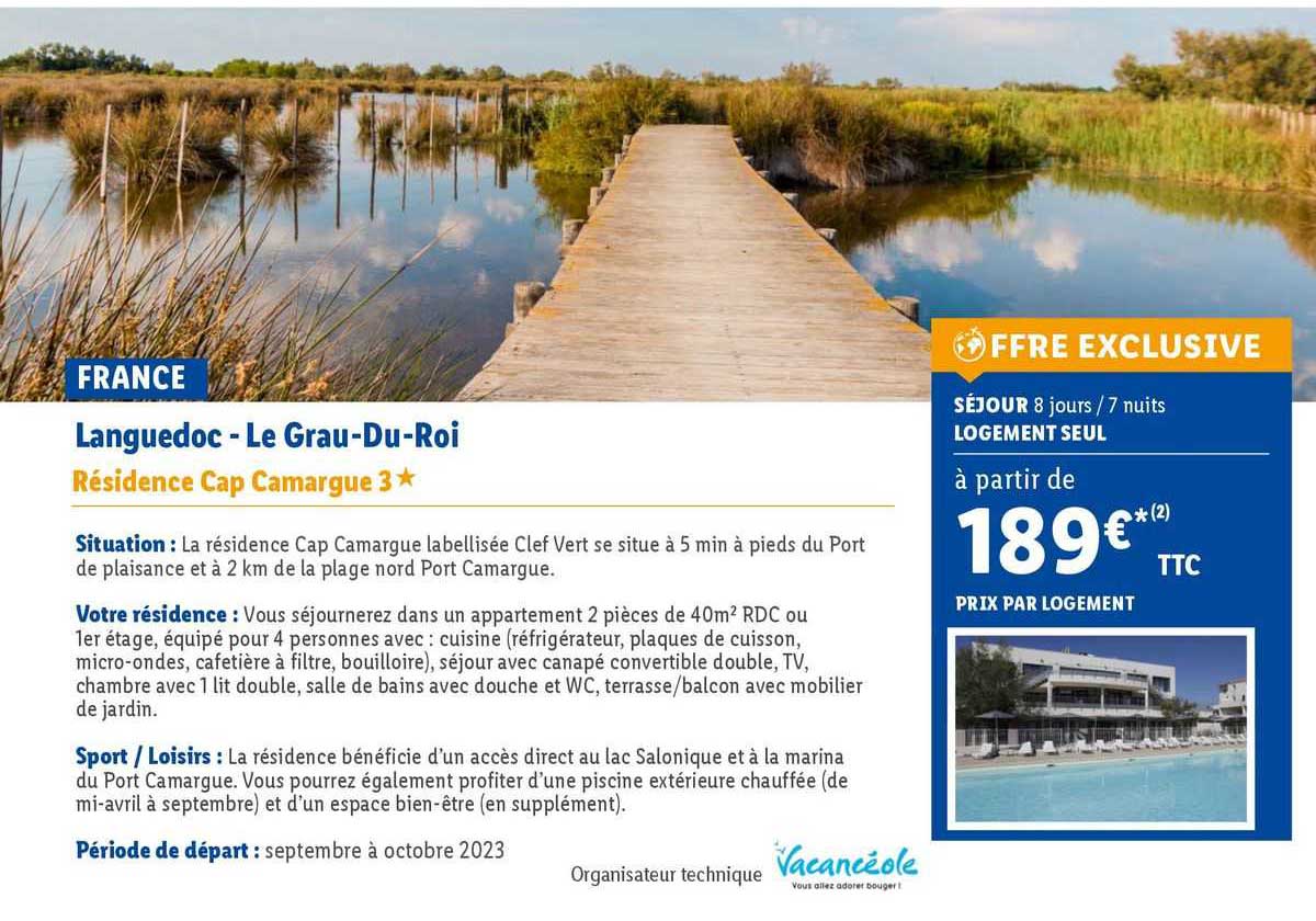 France Languedoc - Le Grau-du-roi : Résidence Cap Camargue 3*