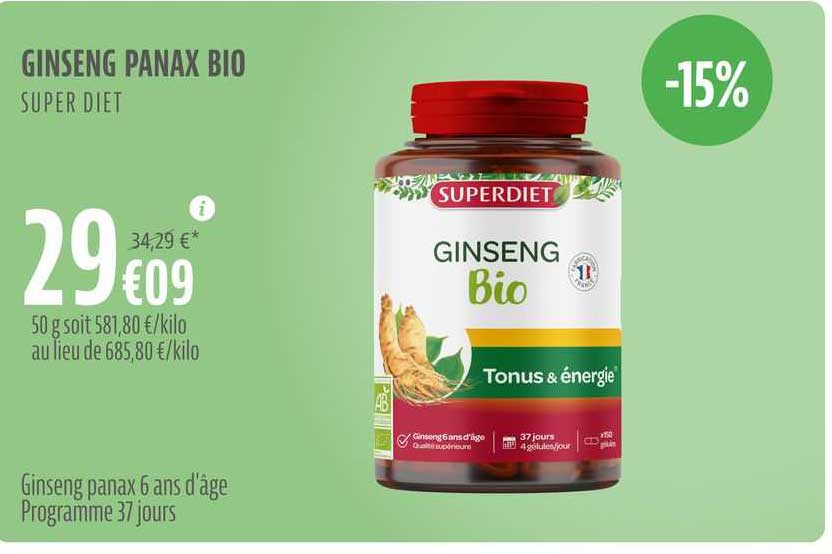 ginseng panax bio super diet