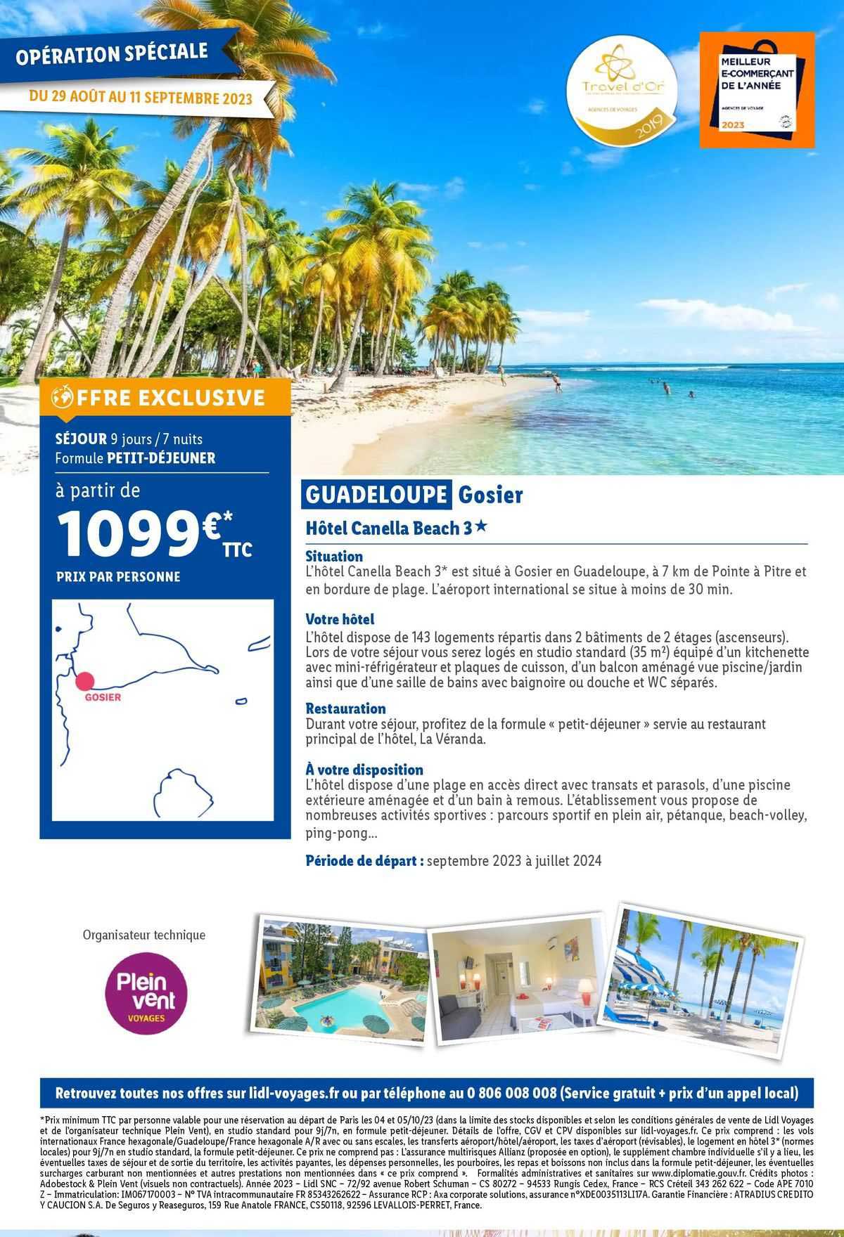 guadeloupe gosier : hôtel canella beach 3*
