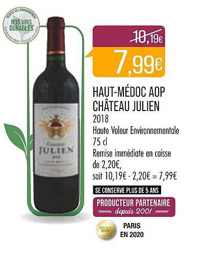 haut-médoc aop château julien 2018