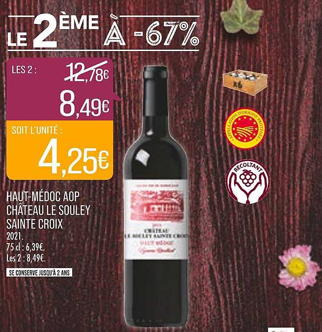 haut-médoc aop château le souley sainte croix 2021