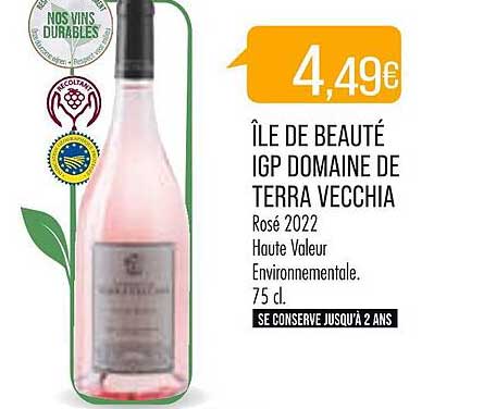 île de beauté igp domaine de terra vecchia rosé 2022