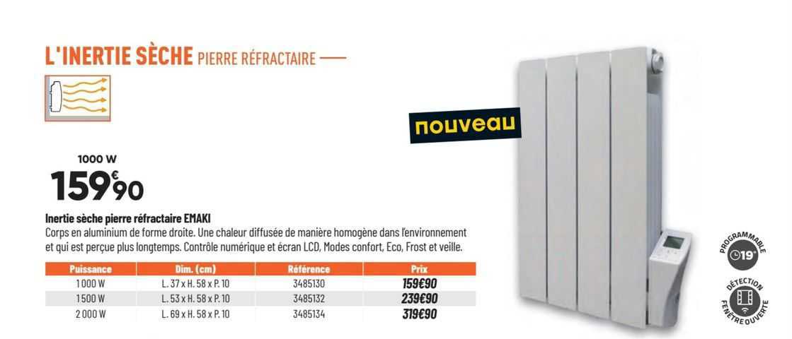 inertie sèche pierre réfractaire emaki