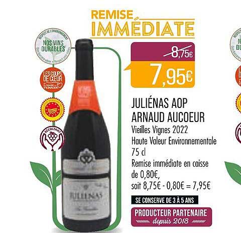 juliénas aop arnaud aucoeur vieilles vignes 2022