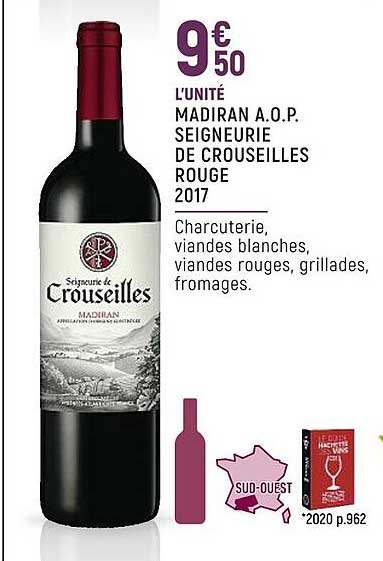 madiran a.o.p. seigneurie de crouseilles rouge 2017