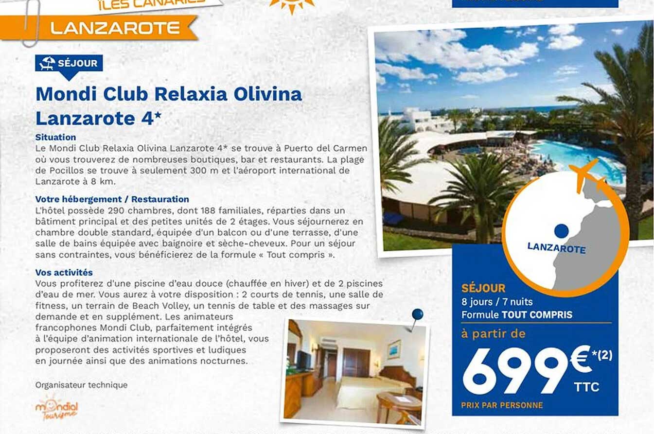 mondi club relaxia olivina lanzarote 4*