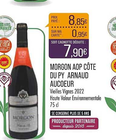 morgon aop côte du py arnaud aucoeur vieilles vignes 2022