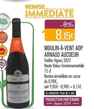 moulin-à-vent aop arnaud aucoeur vieilles vignes 2022