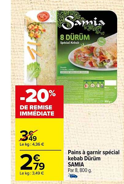 pains à garnir spécial kebab dürüm samia