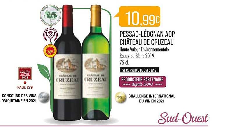 pessac-léognan aop château de cruzeau