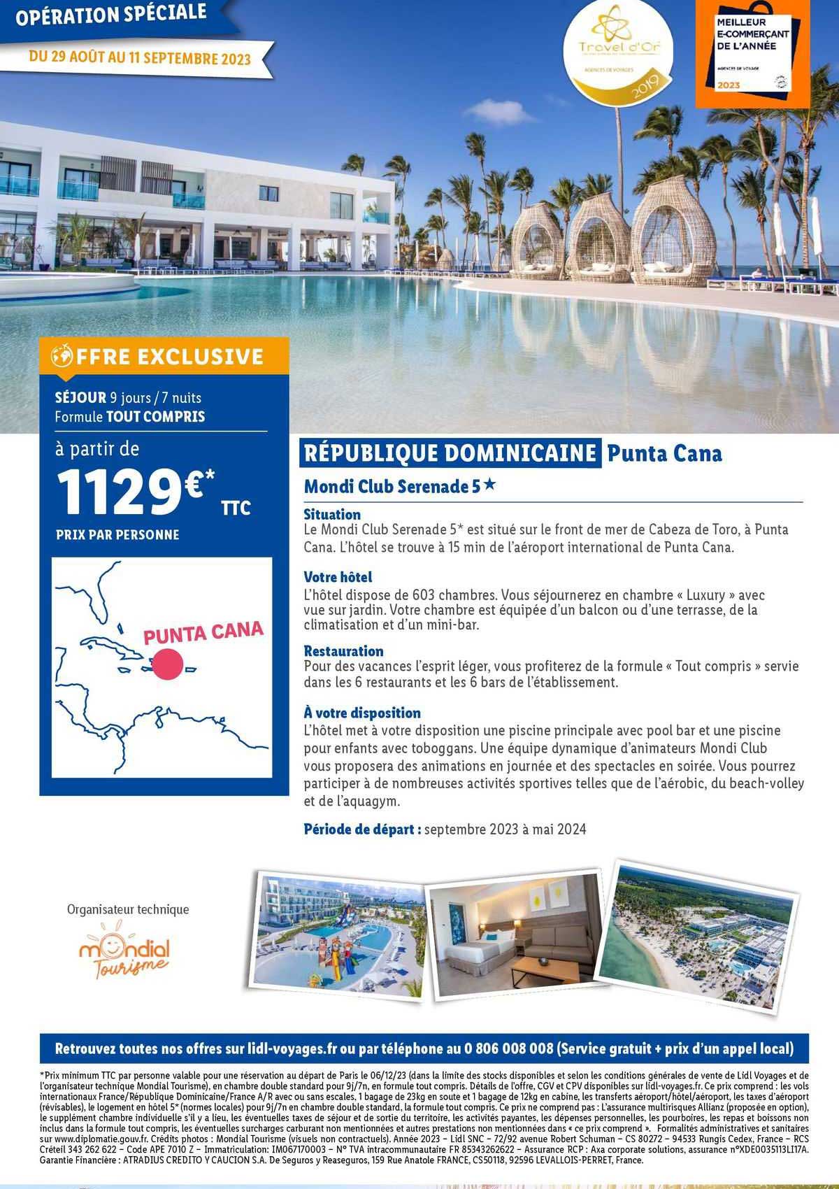 république dominicaine punta cana : mondi club serenade 5*