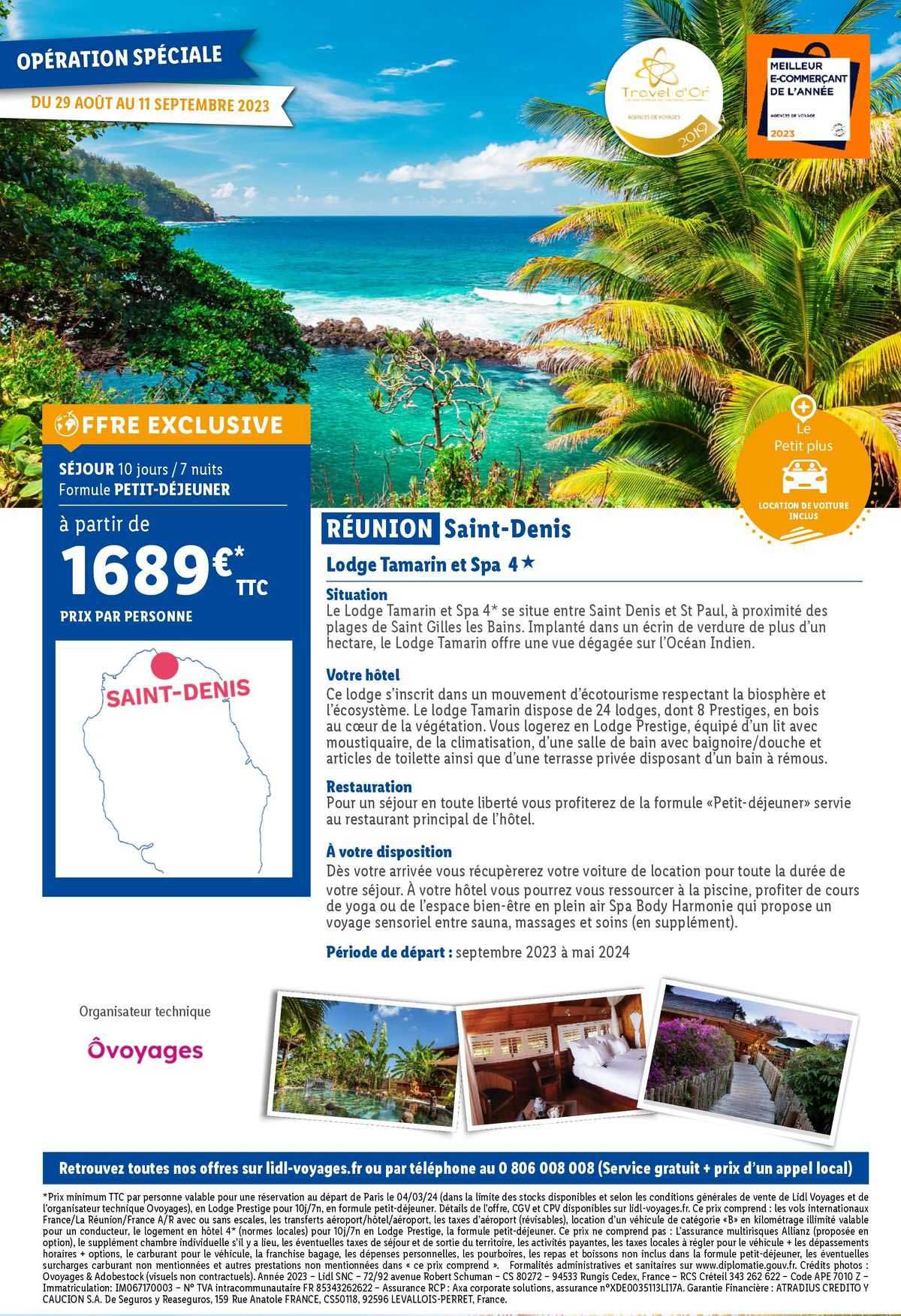 réunion saint-denis : lodge tamarin et spa 4*