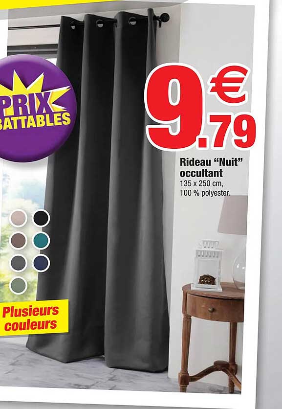 Rideau "nuit" Occultant